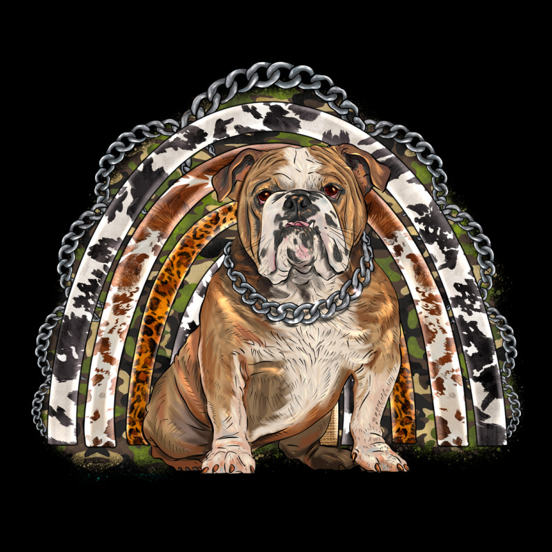English Bulldog Rainbow Ladies Tee by BarkalooDesign | Teevron