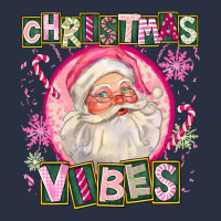 Pink Christmas Vibes Santa Heavyweight Sweatshirt | Teevron