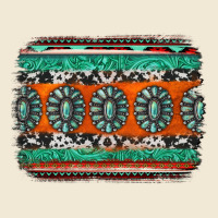 Turquoise Western Background Ladies Tee | Teevron