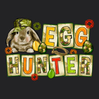 Egg Hunter With Camouflage Plate Letters Easter Vintage Tee | Teevron