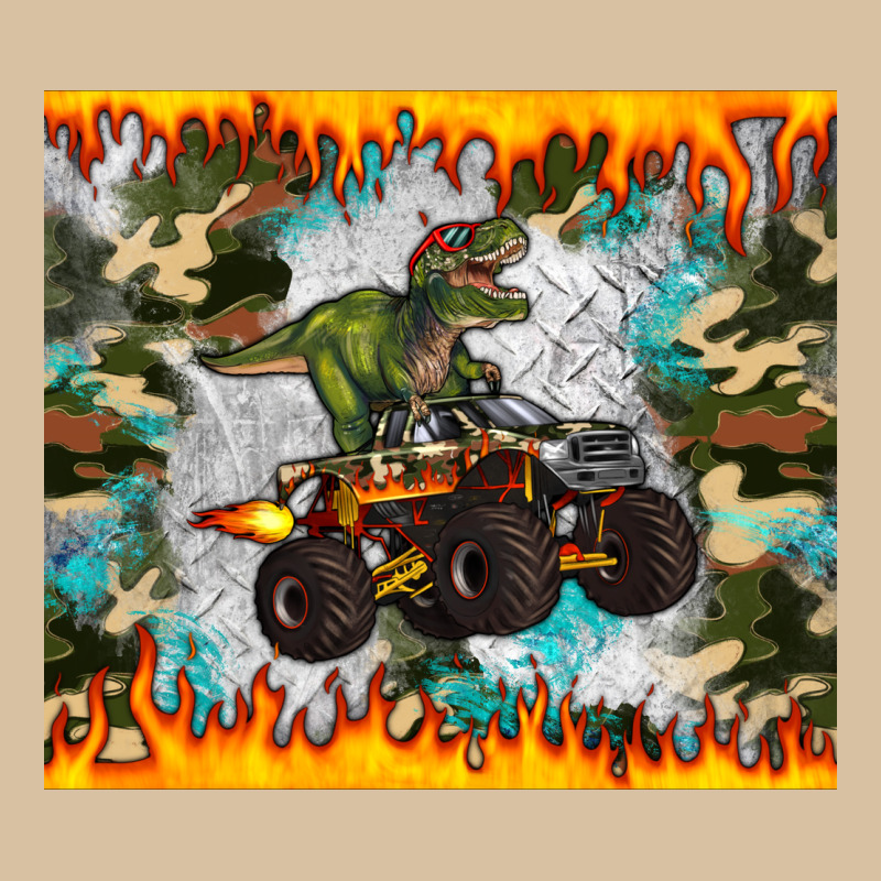 Monster Truck Dinosaur T Rex Tumbler Heavyweight Hoodie by Artiststas | Teevron