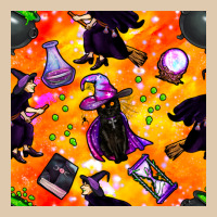 Halloween Cat And Witch Seamless Pattern Heavyweight Sweatshirt | Teevron
