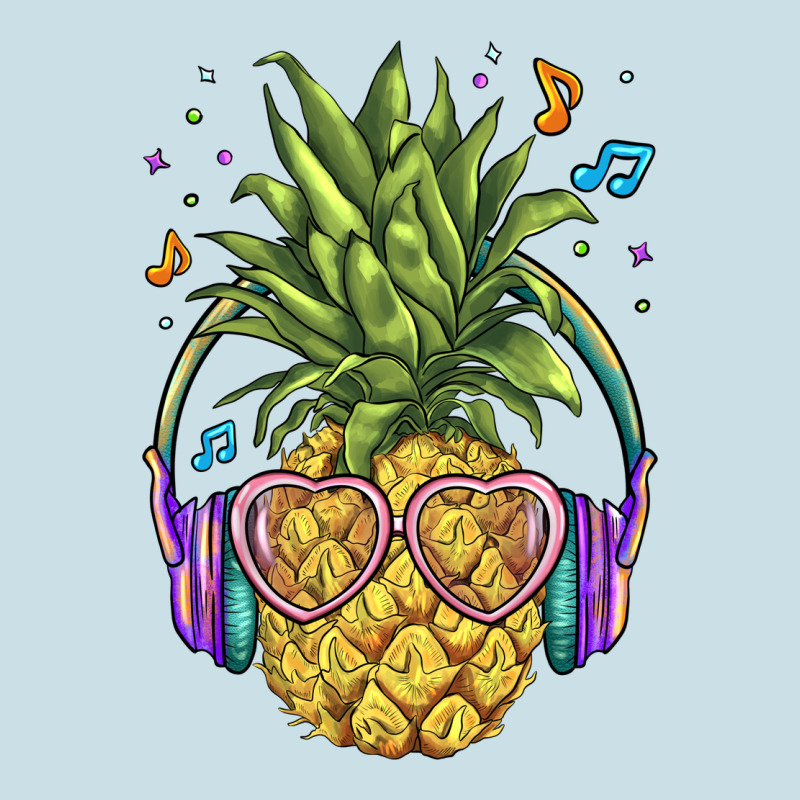 Pineapple With Headphone Ladies Tee by BarkalooDesign | Teevron