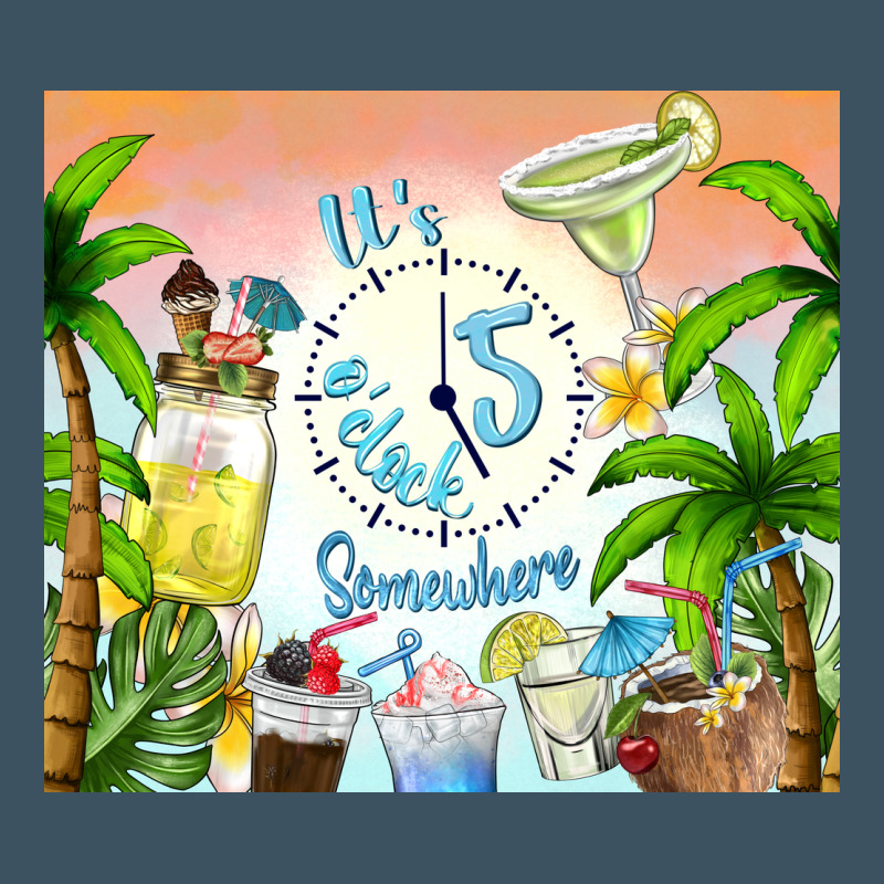 It's Five O'clock Somewhere Urban Heavy Tee by TumblerDesignByShophia | Teevron