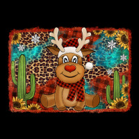 Western Christmas Reindeer With Background Ladies Tee | Teevron
