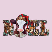 Western Christmas Baby Cow Noel Ladies Tee | Teevron