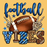 Football Vibes Blue And Grey Team Color Vintage Hoodie | Teevron