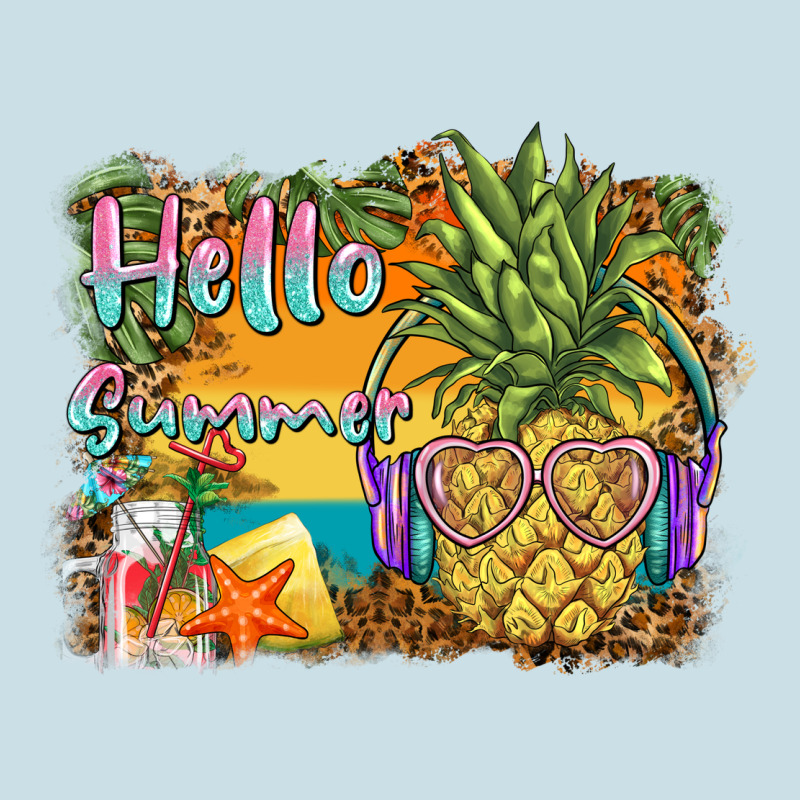 Hello Summer Pineapple Ladies Tee by BarkalooDesign | Teevron