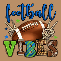 Football Vibes Green And Blue Vintage Hoodie | Teevron