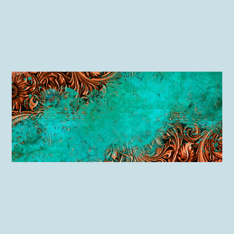 Tooled Leather Turquoise Glitter 11oz Mug Ladies Tee by Jasminsmagicworld | Teevron