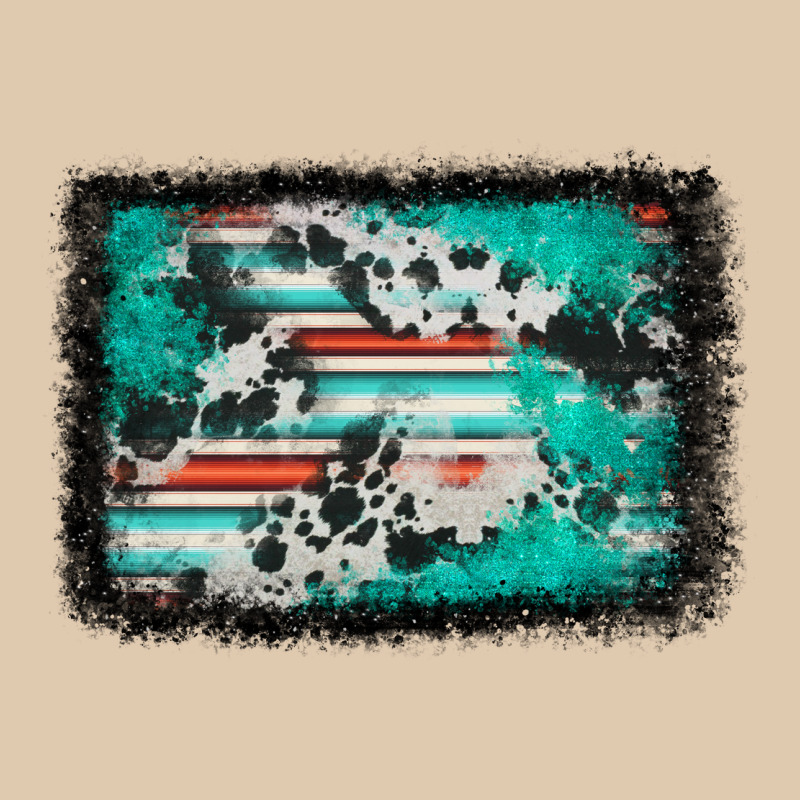 Western Serape Cowhide Turquoise Glitter Heavyweight Sweatshirt by FaDigitalArtStudio | Teevron