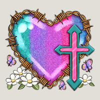 Easter Cross Heart La Heavy Core Tee | Teevron