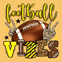 Football Vibes Yellow And Black Team Color Vintage Hoodie | Teevron