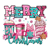 Merry Christmas Pink Coffee Cups Premium Tee | Teevron
