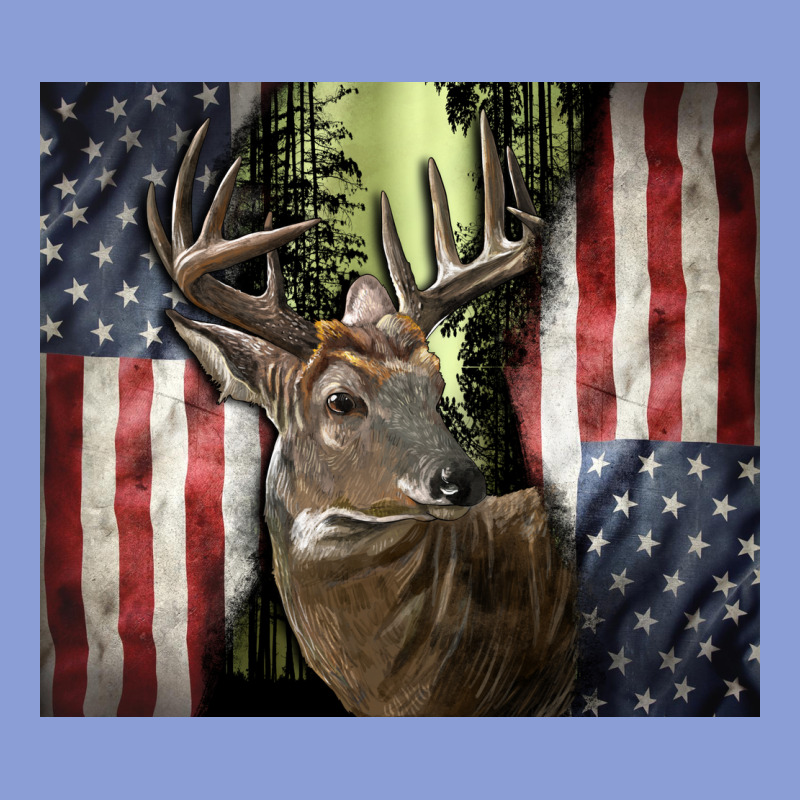 Usa Deer Hunting Woods Long Sleeve Tee by CowGirlArtShop | Teevron