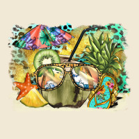 Coconut With Fruits  Background Ladies Tee | Teevron