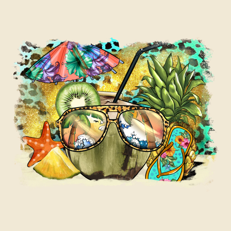 Coconut With Fruits  Background Ladies Tee by BarkalooDesign | Teevron