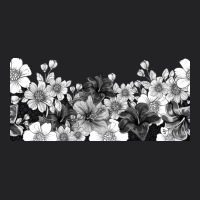 Black And White Floral Vintage Tee | Teevron