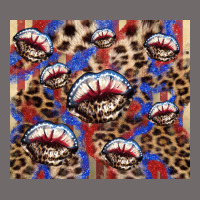 American Flag Lips Leopard  Tumbler Urban Heavy Tee | Teevron