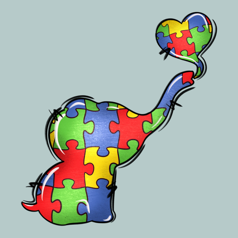Autism Awareness Elephant Heavy Core Tee by LillyAllenDesigns | Teevron