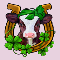 Lucky Horseshoe 4 Leaf Clover Baby Calf Ladies Tee | Teevron