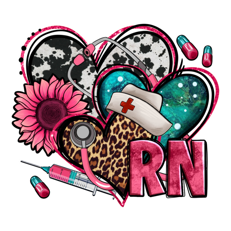 Rn Registered Nurse Hearts Premium Tee by Jasminsmagicworld | Teevron