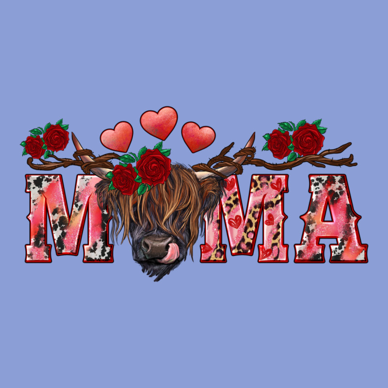 Valentine's Day Mama Black Highland Cow Long Sleeve Tee by RanaPortraitStore | Teevron