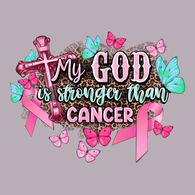 My God Is Stronger Than Cancer Awareness Vintage Tee by HowdyJamesFarm | Teevron