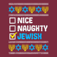 Nice Naughty Jewish Ugly Hanukkah Sweater Chanukah Jew Gift Premium T Premium Hoodie | Teevron