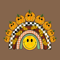 Fall Smiley Face Groovy Rainbow Premium Tee | Teevron