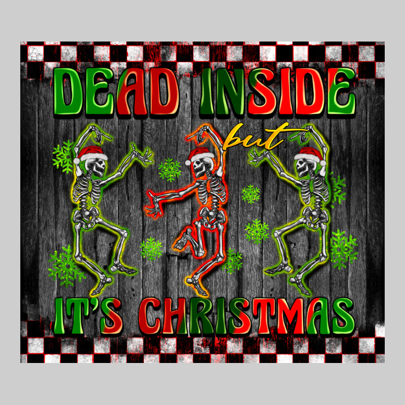 Dead Inside But It's Christmas Dancing Skeletons Premium Tee by BarkalooDesign | Teevron