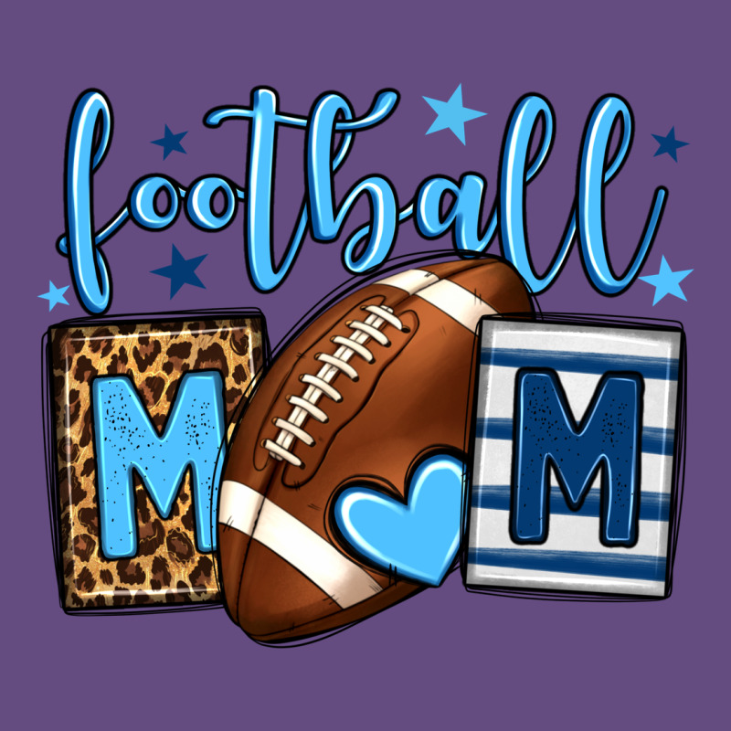 Football Mom Blue Team Color Vintage Hoodie by HowdyJamesFarm | Teevron