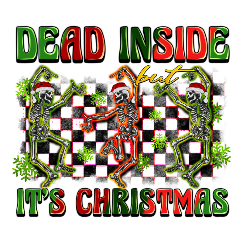 Dead Inside But It's Christmas Dancing Skeletons Premium Tee by BarkalooDesign | Teevron