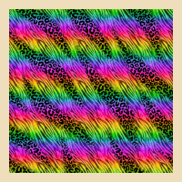 Neon Rainbow Leopard Zebra Seamless Pattern Premium Hoodie | Teevron