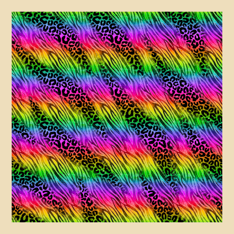 Neon Rainbow Leopard Zebra Seamless Pattern Premium Hoodie by BundleAndBundleShop | Teevron