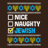 Nice Naughty Jewish Ugly Hanukkah Sweater Chanukah Jew Gift Premium T Heavy Core Tee | Teevron