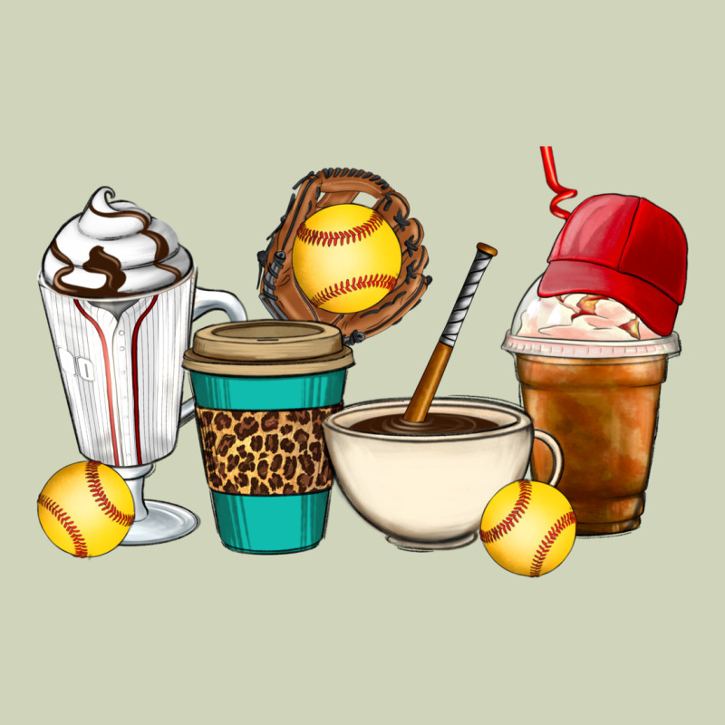 Softball Coffee Cups Heavyweight Hoodie by Artiststas | Teevron