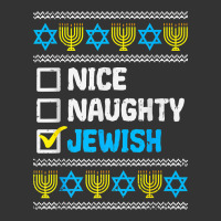 nice naughty jewish ugly hanukkah sweater chanukah jew gift premium t | Teevron
