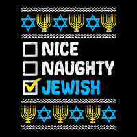 Nice Naughty Jewish Ugly Hanukkah Sweater Chanukah Jew Gift Premium T Long Sleeve Tee | Teevron