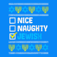 Nice Naughty Jewish Ugly Hanukkah Sweater Chanukah Jew Gift Premium T Zipper Hoodie | Teevron