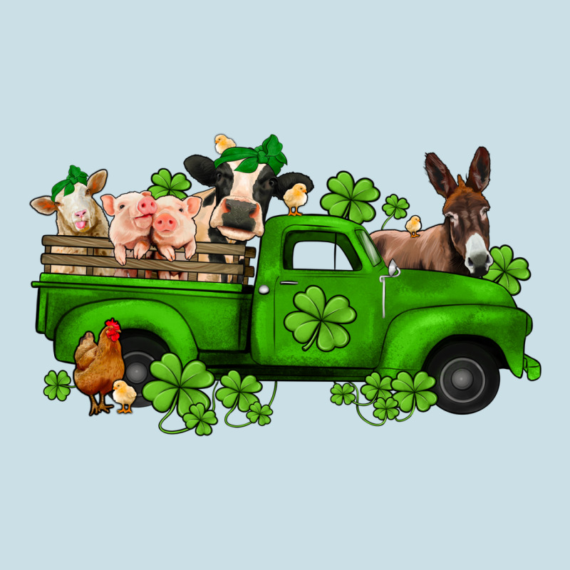 St Patricks Farm Animals Truck Ladies Tee by Jasminsmagicworld | Teevron