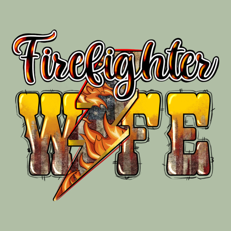 Firefighter Wife Lightning Bolt Urban Heavy Tee by HowdyJamesFarm | Teevron
