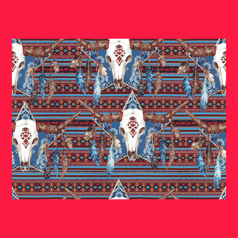 Bull Skull Pattern Zipper Hoodie by CowhideDigitalArt | Teevron