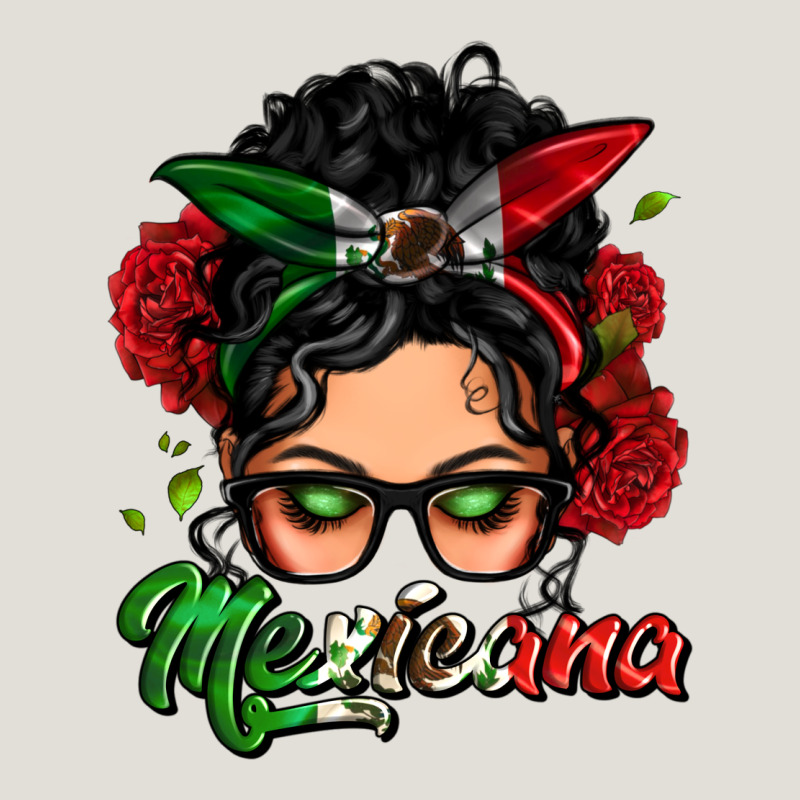 Mexicana Woman Messy Bun Heavy Core Tee by LillyAllenDesigns | Teevron