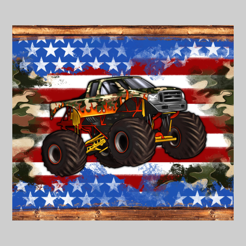 Monster Truck American Flag Tumbler Premium Sweatshirt by Artiststas | Teevron