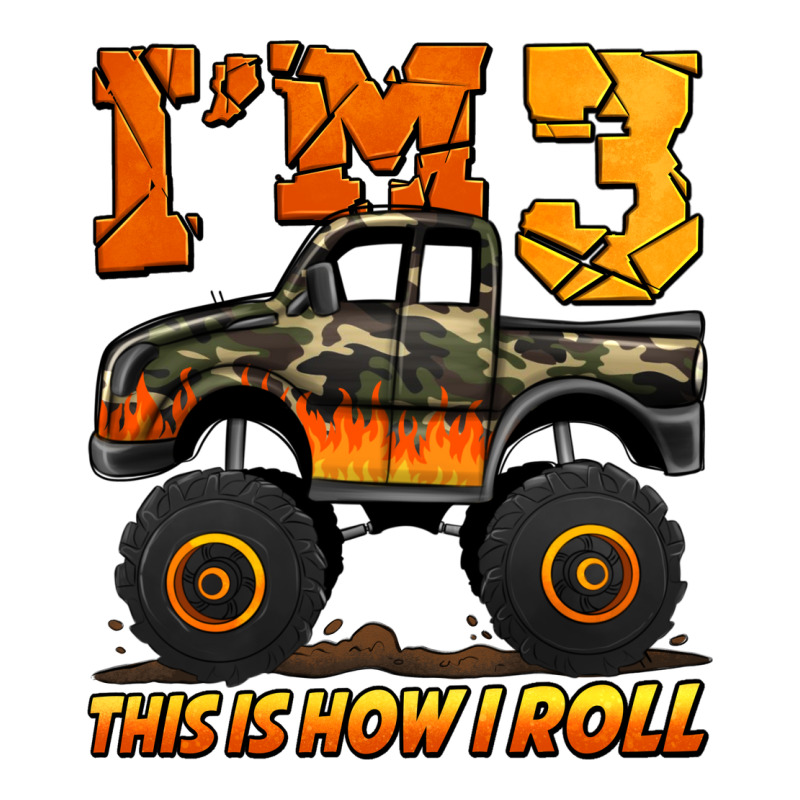 I'm Three This Is How I Roll Monster Truck Birthday Ladies Tee by Jasminsmagicworld | Teevron