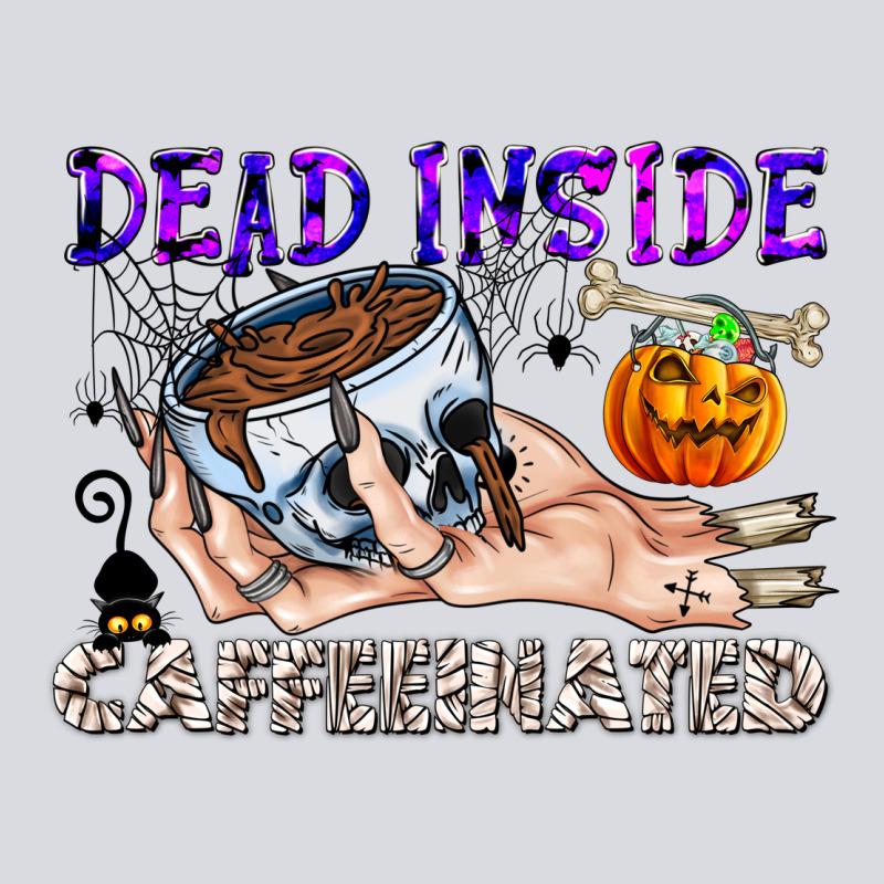Dead Inside Caffeinated Zipper Hoodie by CowhideDigitalArt | Teevron