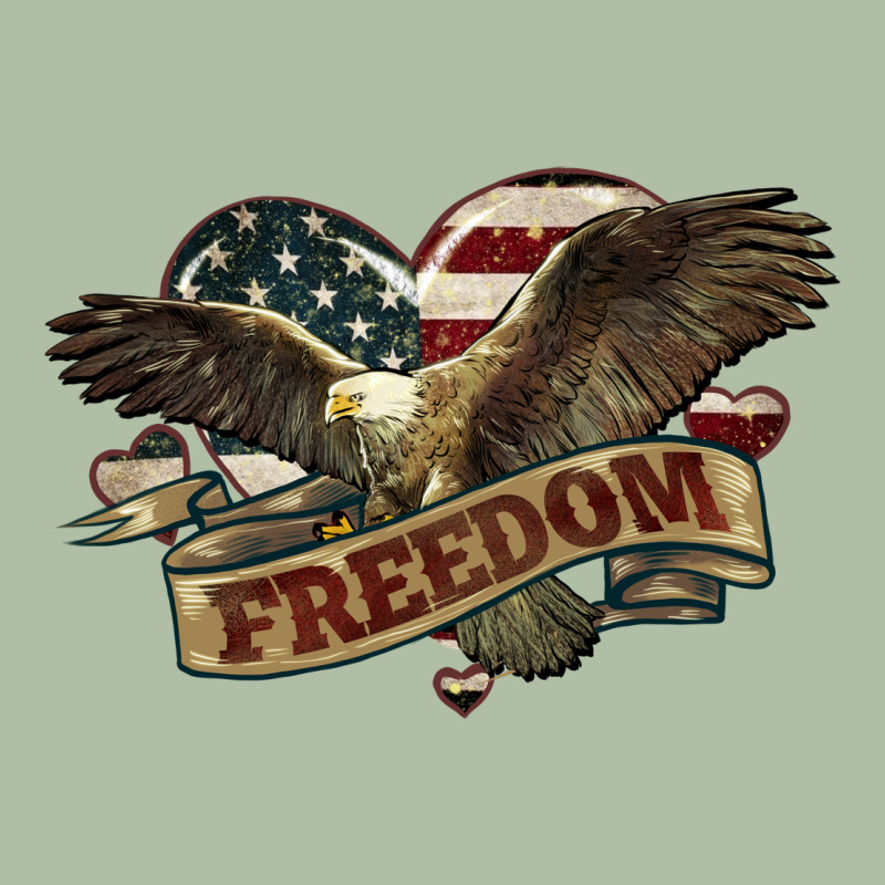 Freedom America Eagle 4th Of July Urban Heavy Tee by HowdyJamesFarm | Teevron