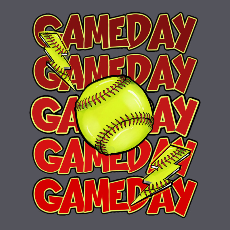 Game Day Softball Lightning Bolt Vintage Hoodie by HowdyJamesFarm | Teevron