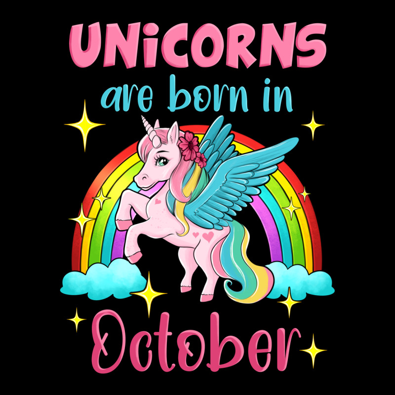 Unicorns Are Born In October Ladies Tee by Jasminsmagicworld | Teevron